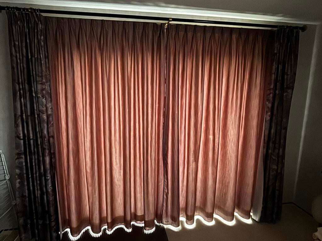 Gordijnen met rails, Ophalen, Zo goed als nieuw