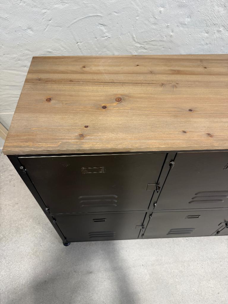 Maisons du Monde Wayne industrieel buffet 6-deurs, Huis en Inrichting, Kasten | Buffetkasten, Ophalen, 100 tot 150 cm, Zo goed als nieuw