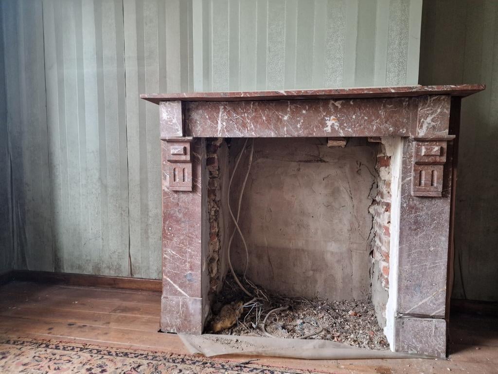 Schouw in marmer, Huis en Inrichting, Haarden, Ophalen