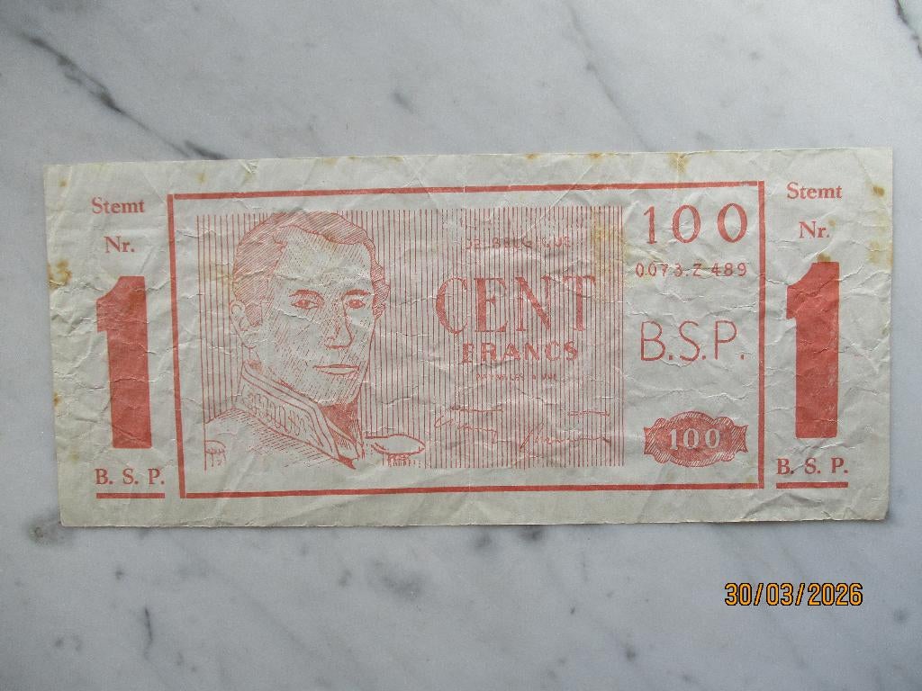 verkiezing drukwerk Dendermonde 1958 Socialisten B.S.P., Verzenden, Gebruikt