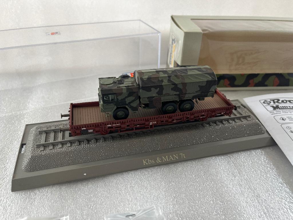 Mini chars Rock 827 : Kbs + MAN Low 7 t, Hobby & Loisirs créatifs, Trains miniatures | HO, Neuf, Enlèvement ou Envoi, Wagon, Roco
