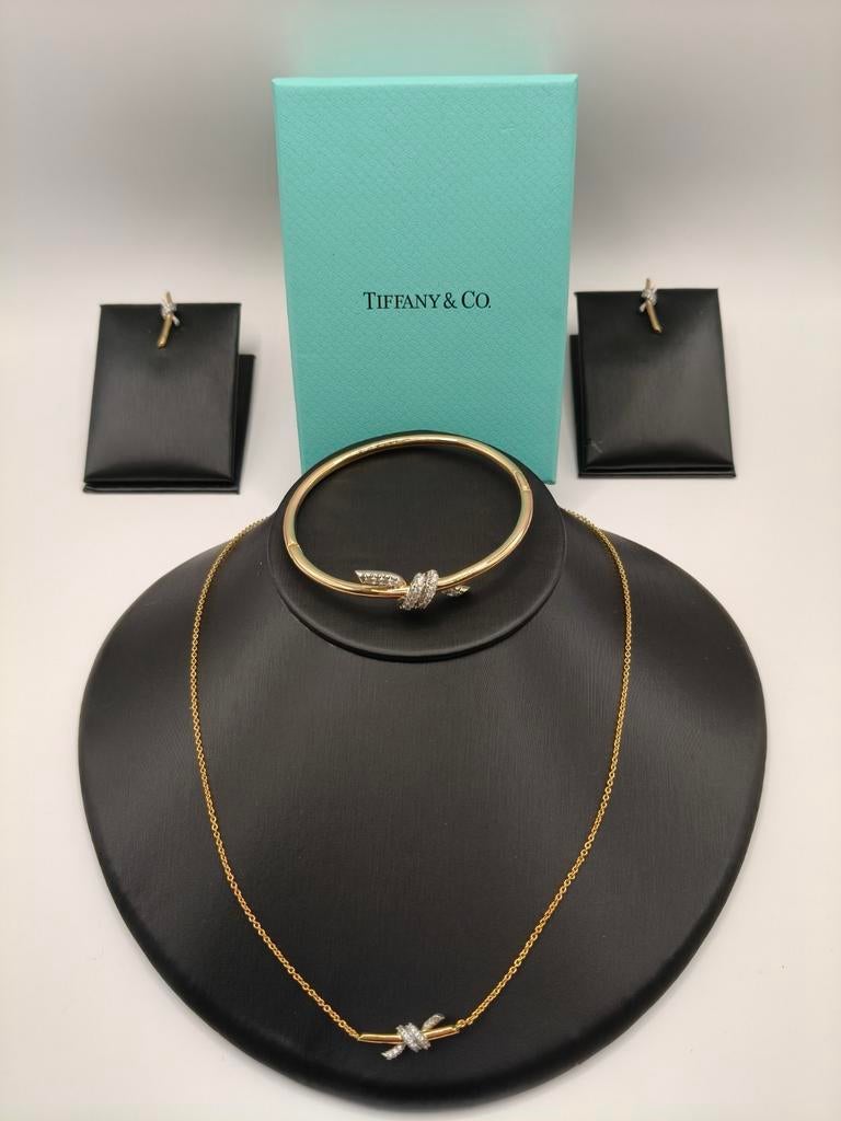 Parure de bijoux en or rose Tiffany & Co, Bijoux, Sacs & Beauté, Neuf, Or, Envoi, Avec strass