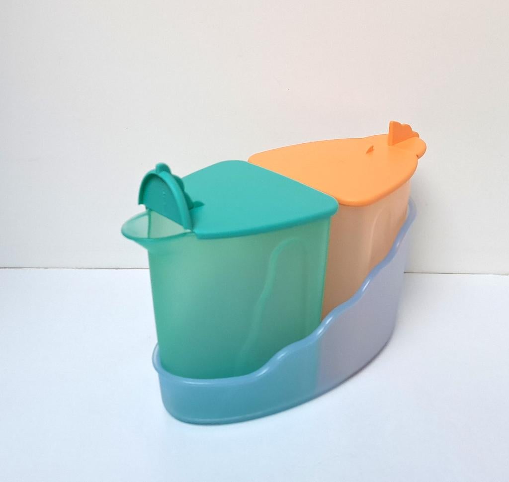 Tupperware™ Pichet 300 ml x 2 + Plateau « Classic2000 », Maison & Meubles, Cuisine| Tupperware, Envoi, Neuf, Bleu, Récipient ou Bol