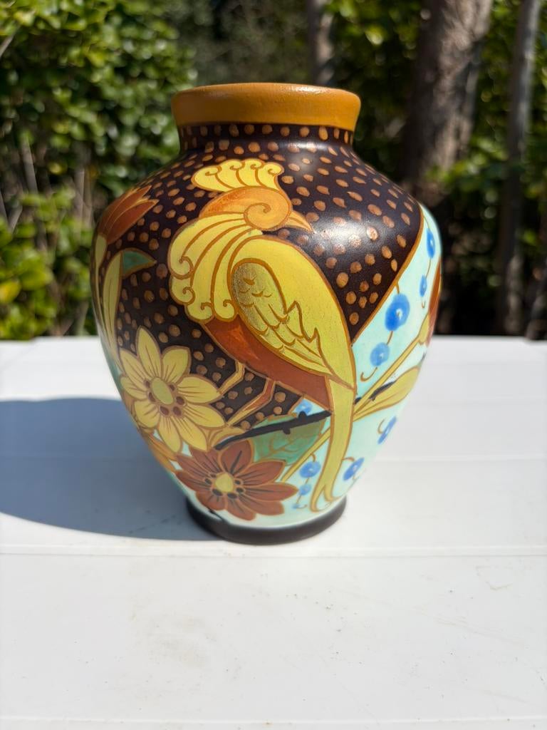 Boch frères keramis vaas Decor 1849, Ophalen of Verzenden