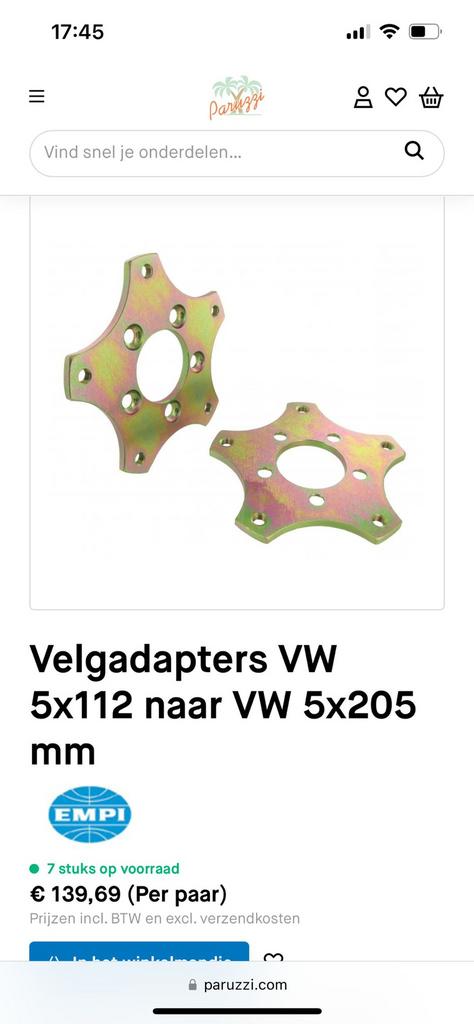 Adaptateurs de jante 5x205 - 5x112, Autos : Pièces & Accessoires, Pneus & Jantes, Enlèvement