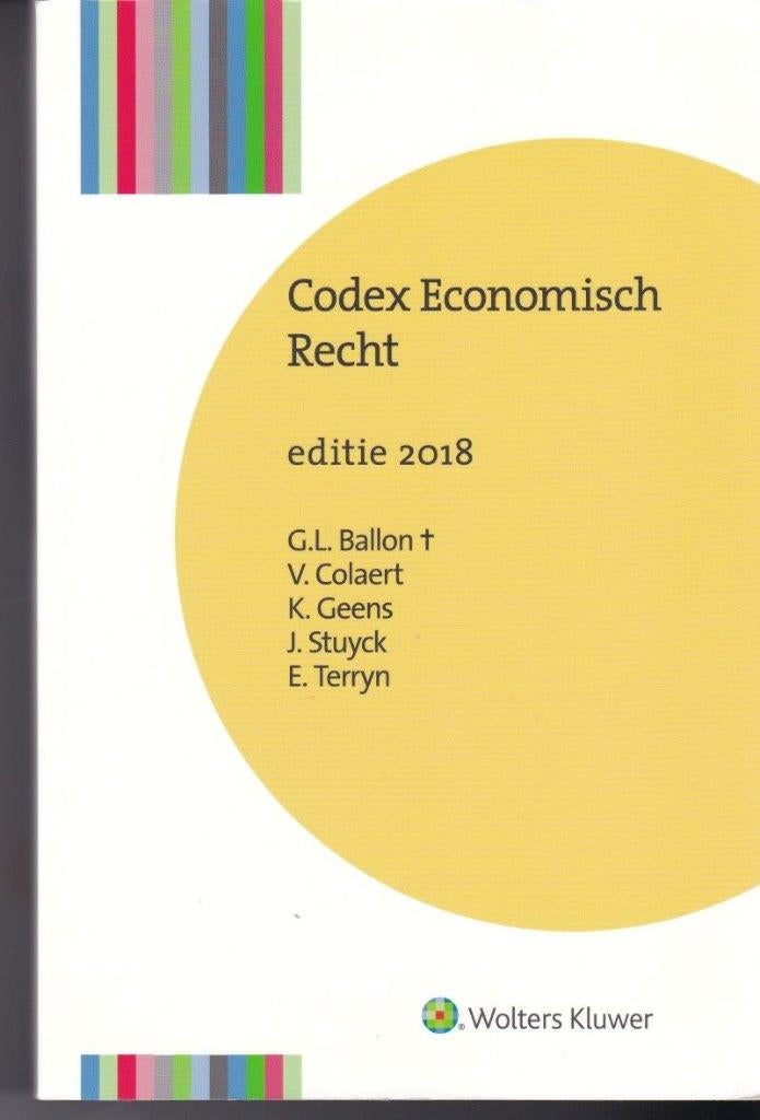 Codex Economisch Recht, Boeken, Studieboeken en Cursussen, Zo goed als nieuw, Hoger Onderwijs, Ophalen of Verzenden