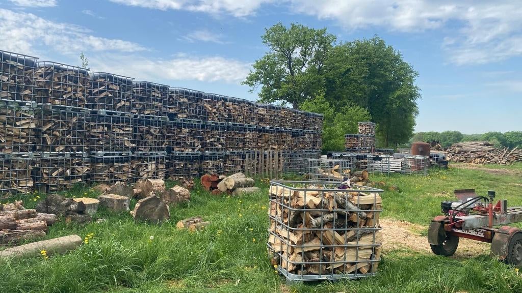 droog brandhout, Tuin en Terras, Brandhout, Blokken, Ophalen