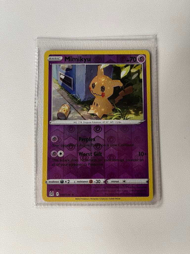 Mimikyu 080/196 Swsh11: Lost Origin Reverse Holo Mint 10, Enlèvement ou Envoi, Neuf