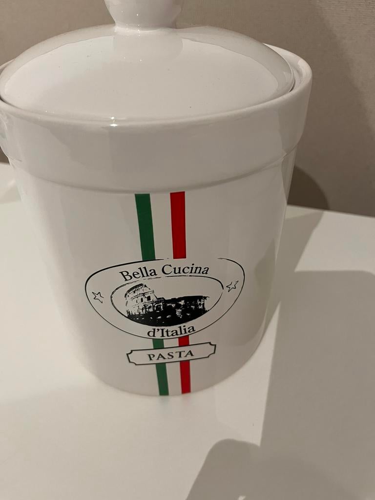 Grote hoge pot met Italiaanse kleuren, Ophalen of Verzenden, Nieuw, Porselein, Overige typen
