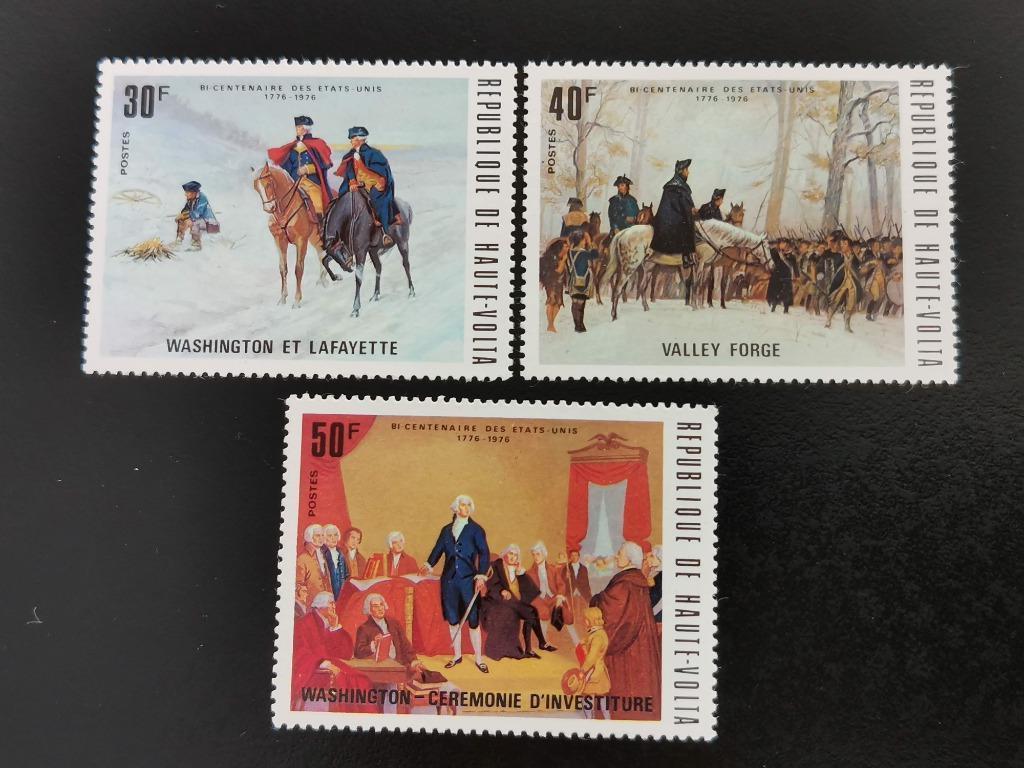 Haute-Volta 1975 - 200 ans indépendance des États-Unis **, Enlèvement ou Envoi, Autres pays, Non oblitéré