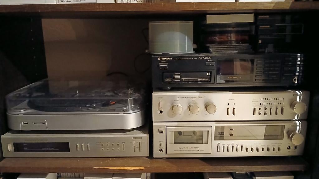 pioneer + siera muziekinstallatie met 2 grote boxen, Ophalen, Gebruikt, Cd-speler, Pioneer