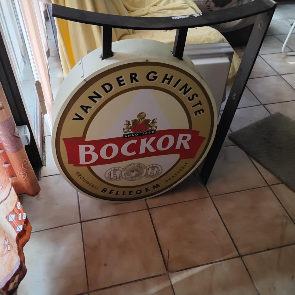 Lichtreklame Bockor, Verzamelen, Ophalen, Zo goed als nieuw, Reclamebord, Plaat of Schild, Overige merken