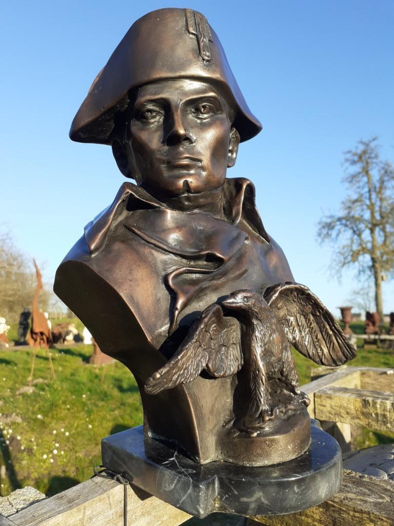 SUPERBE BUSTE DE NAPOLEON EN BRONZE SUR SOCLE MARBRE, Antiquités & Art, Antiquités | Bronze & Cuivre, Enlèvement ou Envoi, Bronze