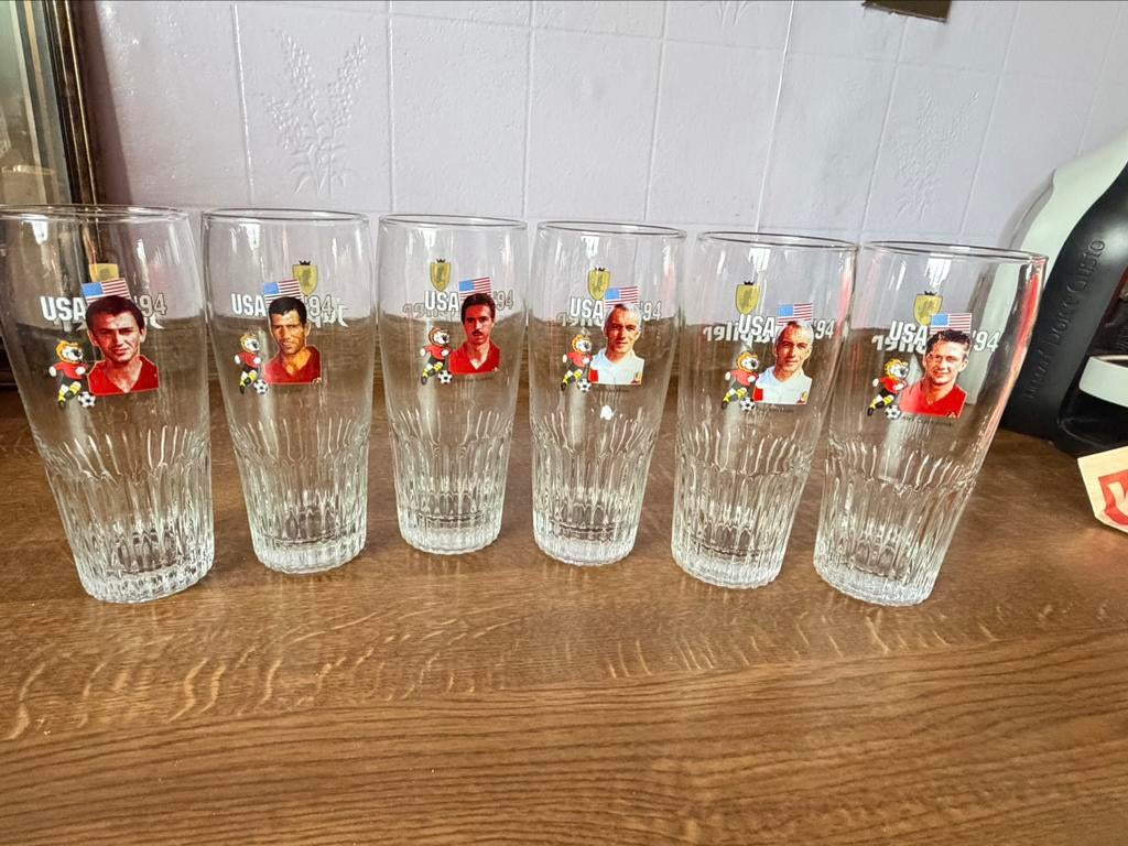 6 verres à Jupiler USA 94, Collections, Enlèvement