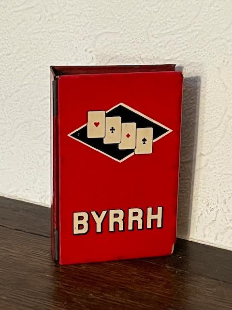 Vintage blikken speelkaarten doosje BYRRH, Verzamelen, Merken en Reclamevoorwerpen, Ophalen