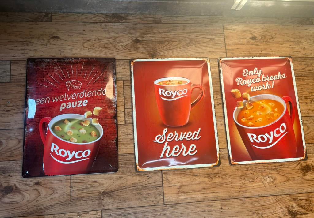 Royco soep metalen borden, Collections, Enlèvement ou Envoi