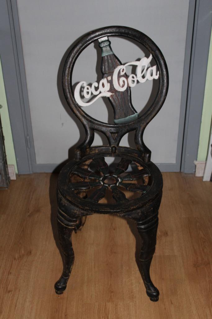 Coca cola stoel in gietijzer., Ophalen, Zo goed als nieuw, Overige typen