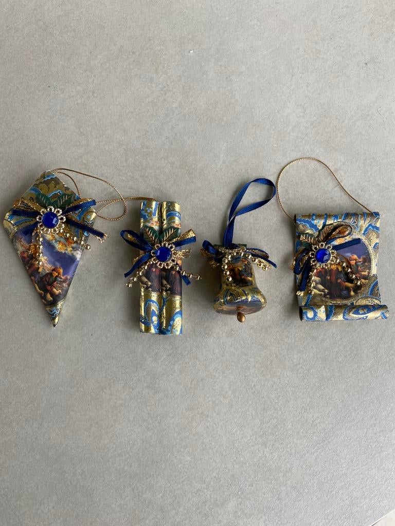 Kerstboom hangers vintage look, Ophalen of Verzenden, Gebruikt