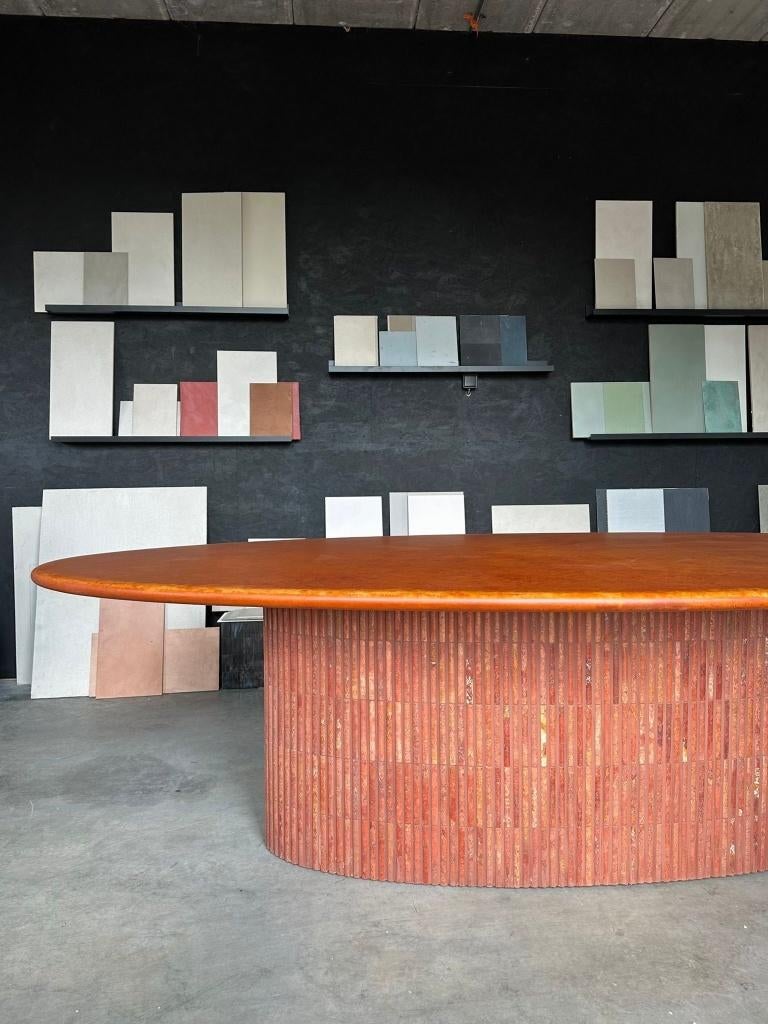 Eettafel, Huis en Inrichting, Tafels | Eettafels, Nieuw, 100 tot 150 cm, 200 cm of meer, Vijf personen of meer, Ovaal, Overige materialen