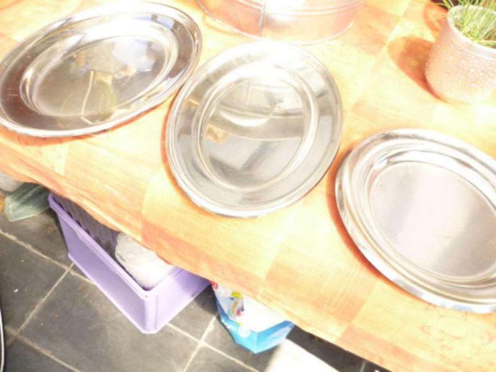 INOX SCHALEN, Overige materialen, Gebruikt, Schaal, Ophalen of Verzenden