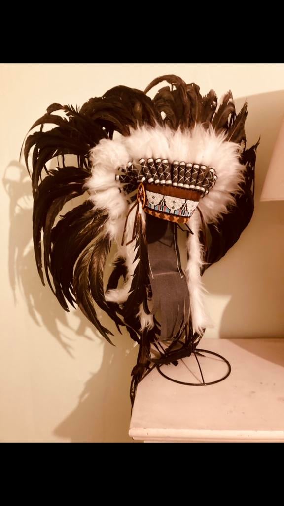 Indianentooi met echte pluimen incl staander, Ophalen of Verzenden, Zo goed als nieuw, Versiering