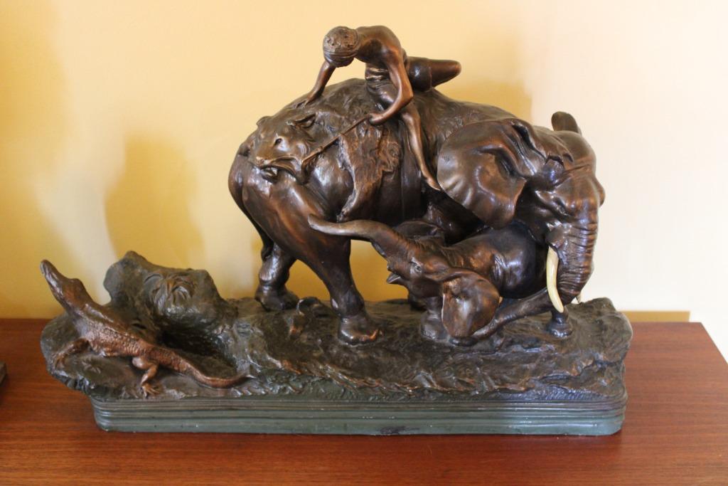 prachtige plaaster van Amorgasti getiteld 'Mahout', Antiek en Kunst, Kunst | Beelden en Houtsnijwerken, Ophalen