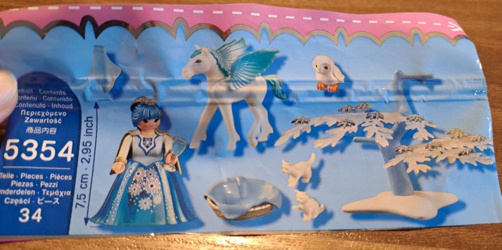 Playmobil 5354 Winterprinses met pegasusveulen sneeuwvlok, Ophalen of Verzenden, Gebruikt, Complete set