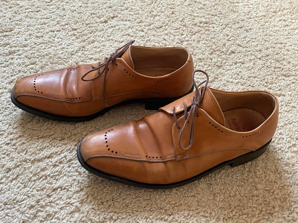 Chaussures en cuir marron de la marque Ambiorix - taille 40, Ambiorix, Enlèvement ou Envoi, Chaussures à lacets, Brun
