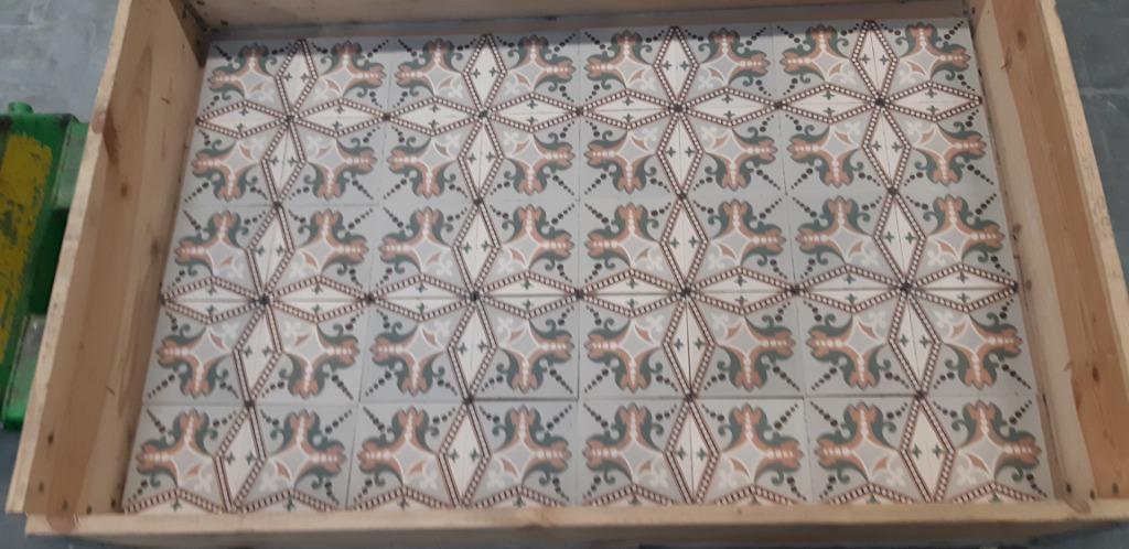 antieke oude vloer tegels, Doe-het-zelf en Bouw, Ophalen, Keramiek, Minder dan 20 cm, Minder dan 20 cm