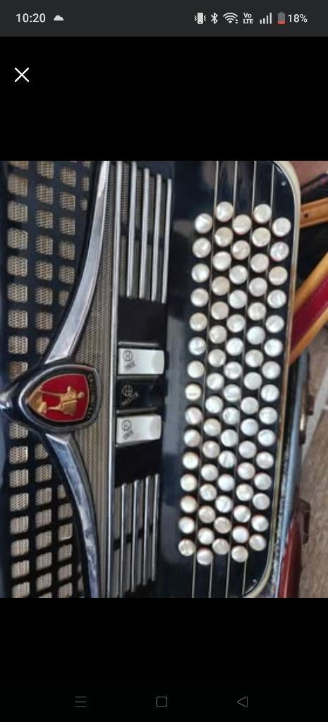 Accordeon, Muziek en Instrumenten, Accordeons, Gebruikt, Met koffer, Knopaccordeon, 120-bas