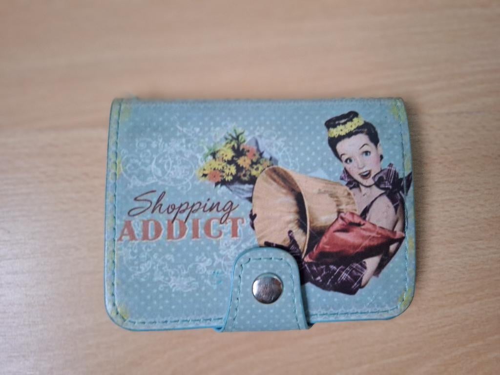 Retro kaartenhouder, Gebruikt, Blauw, Met knipsluiting, Ophalen