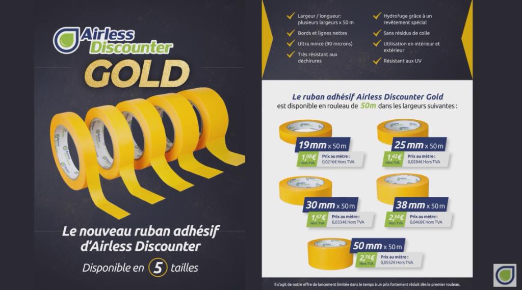 Ruban adhésif Airless Discounter Gold, Ophalen, Nieuw, 15 m² of meer, Overige typen