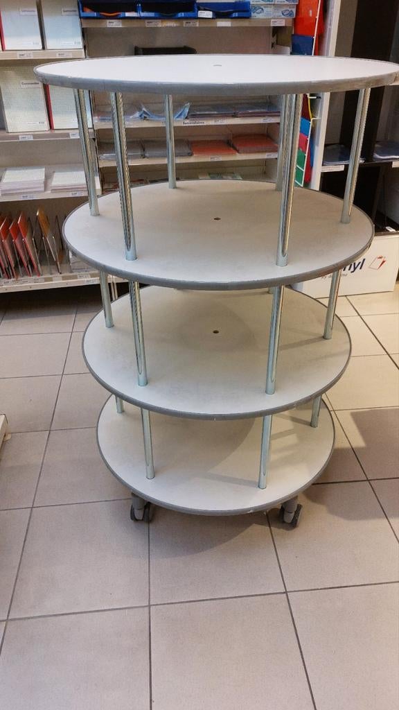 Carrousel rotatif 4 niveaux pour classeurs à levier – sur ro, Maison & Meubles, Enlèvement