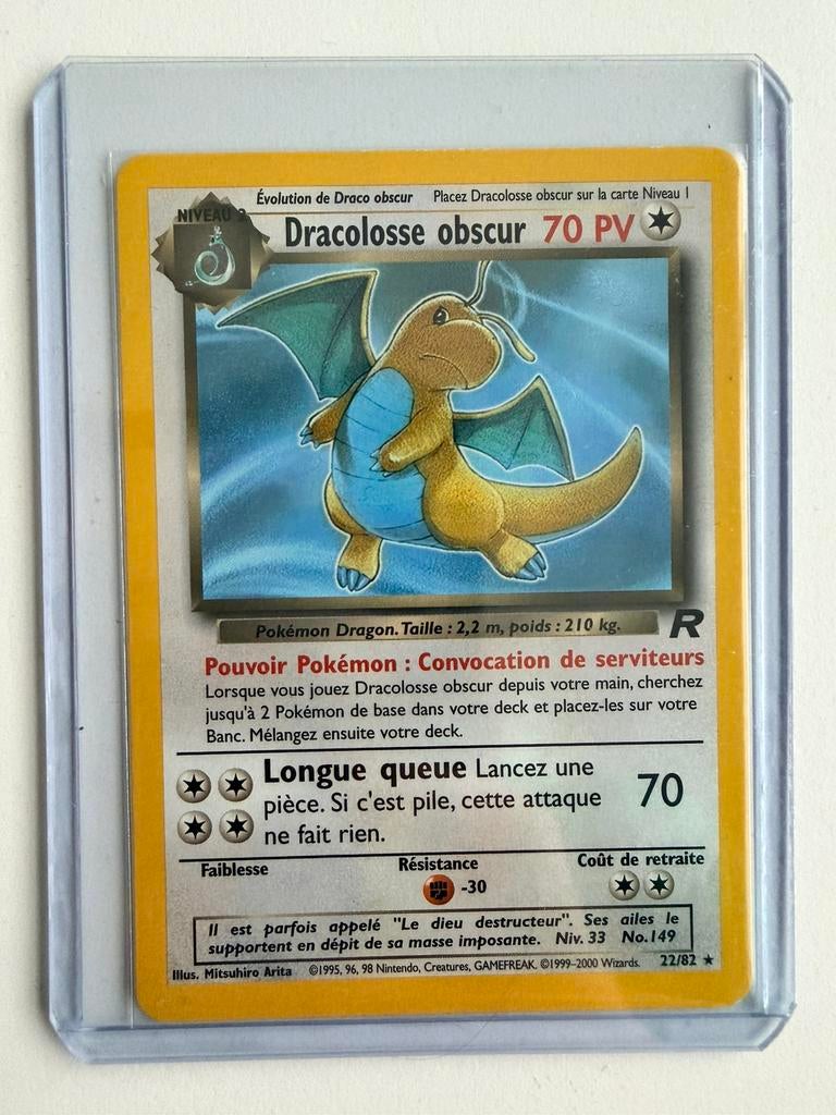 Dracolosse obscur (dark Dragonite) — Team Rocket 22/82 — FR, Enlèvement, Comme neuf, Cartes en vrac, Foil