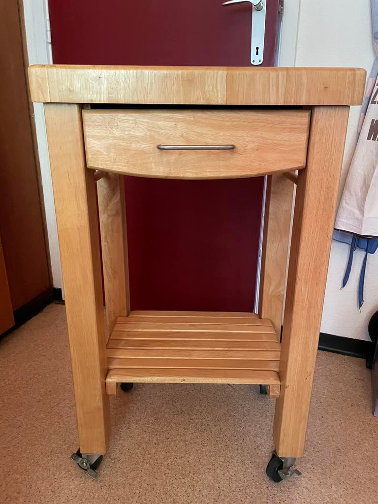 Chariot de cuisine en hêtre, Enlèvement, Comme neuf