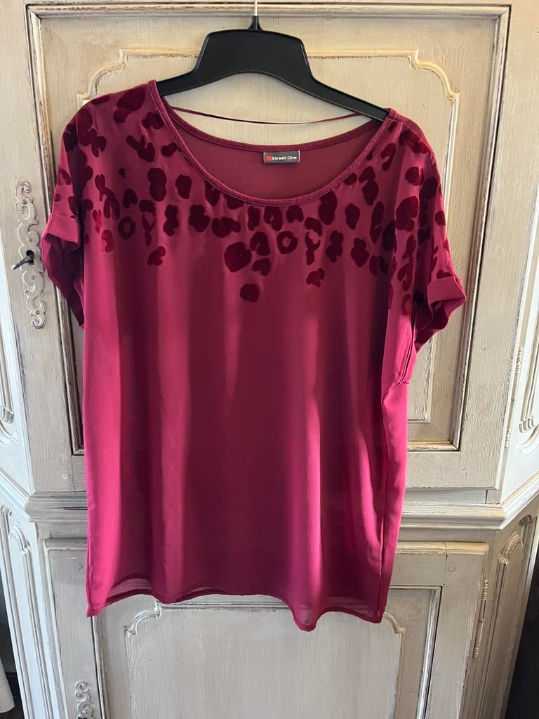 Blouse street one, Kleding | Dames, Ophalen of Verzenden, Zo goed als nieuw, Maat 42/44 (L), Rood