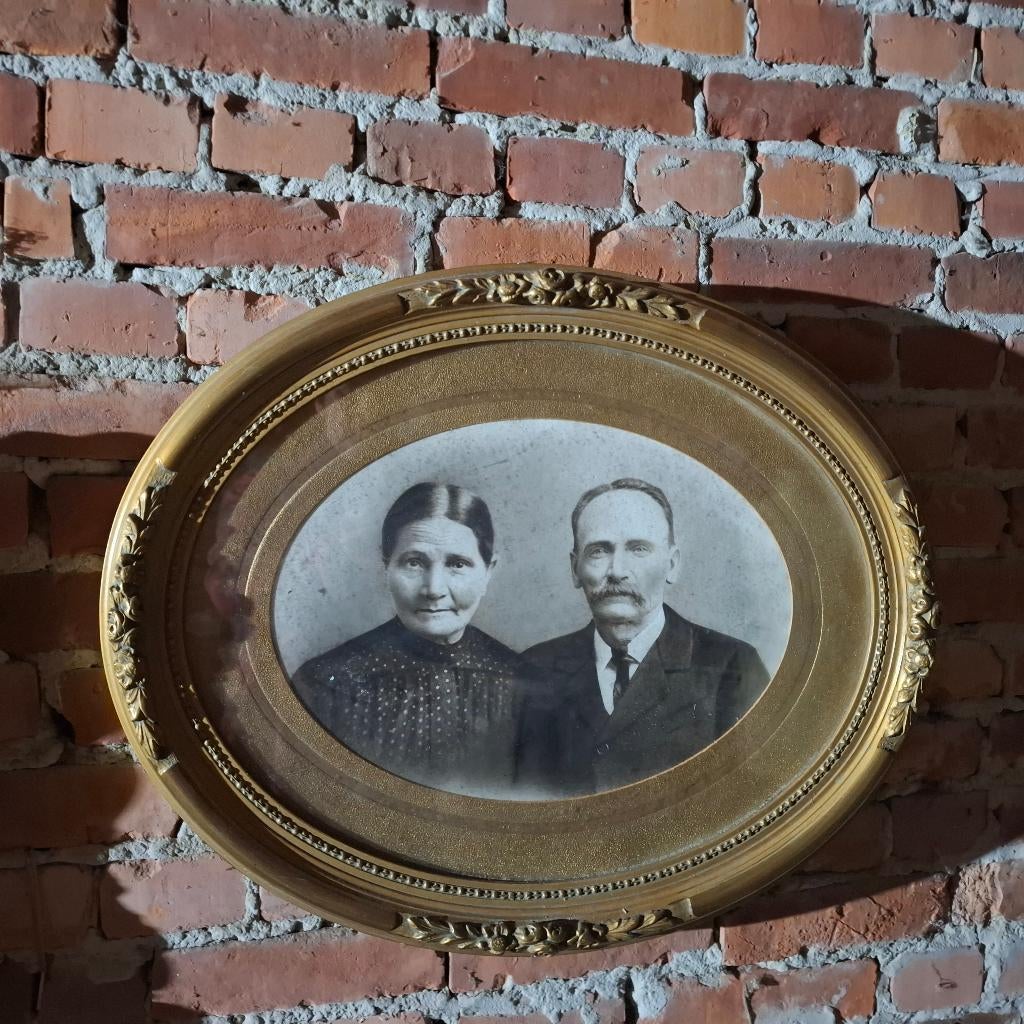 Antieke oude fotolijst, kader, foto, Enlèvement