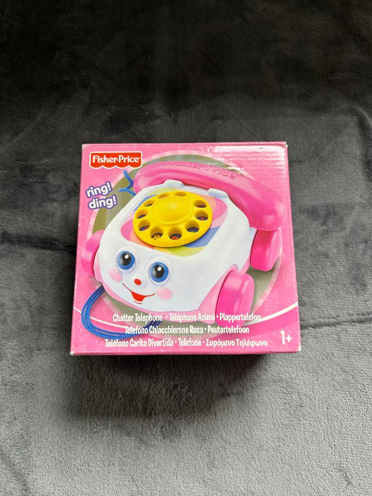 Fisher Price roze telefoon in goede staat, Ophalen of Verzenden, Gebruikt, Met wieltjes