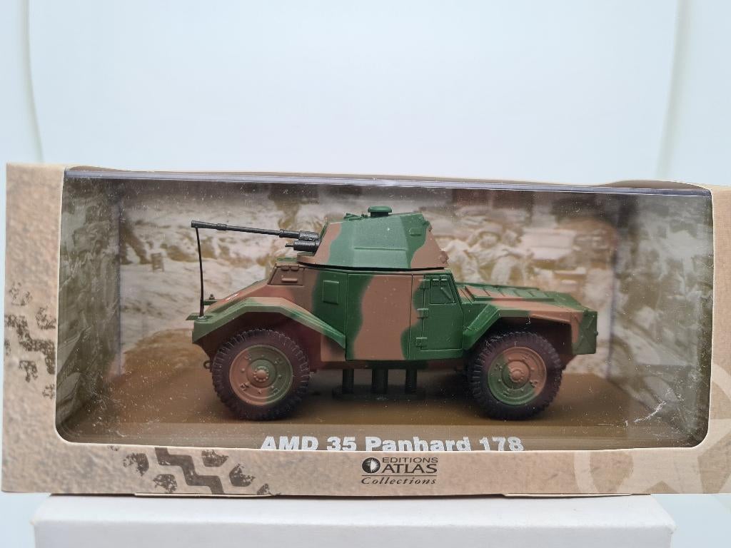 WO II Tank AMD 35 Panhard 178 France - Atlas 1/43, Verzenden, Zo goed als nieuw, Overige typen, Overige merken
