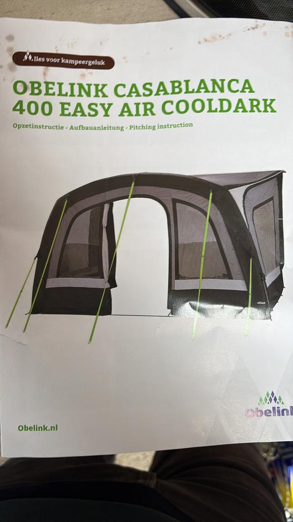 Opblaasbare luifel Obelink, Caravans en Kamperen, Voortenten en Luifels, Ophalen, Zo goed als nieuw, Overige merken