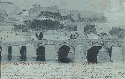 Namur (Namen) - Vieux Pont et Citadelle (gelopen in 1898), Enlèvement ou Envoi, Avant 1920, Affranchie, Namur