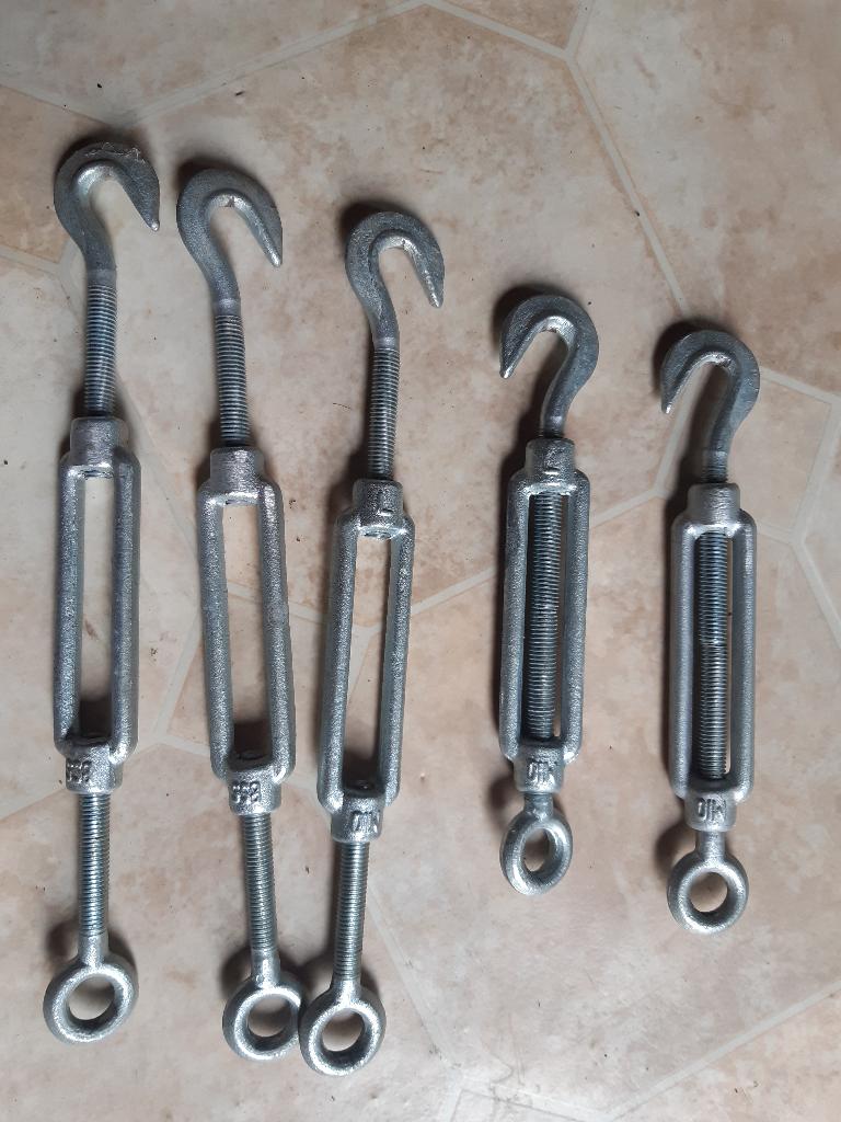 Tendeur à anneaux et crochet en acier galvanisé, Bricolage & Construction, Enlèvement, Neuf, Moins de 50 mm, Autres types