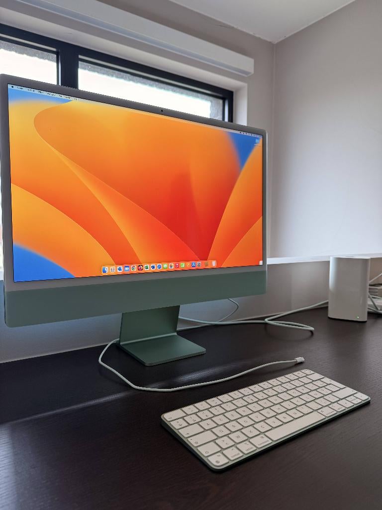2 x iMac 24 inch M1 (2023) - Groen - Nieuwstaat, Informatique & Logiciels, Apple Desktops, 256 GB, IMac, 8 GB, SSD