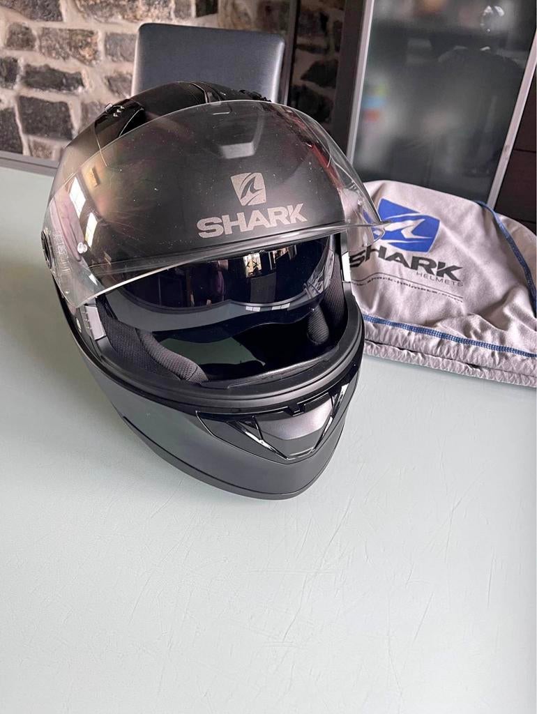 SHARK RIDILL Blank motorhelm maat M + Bluetooth Sena SF4, Motoren, Ophalen of Verzenden, M, Shark