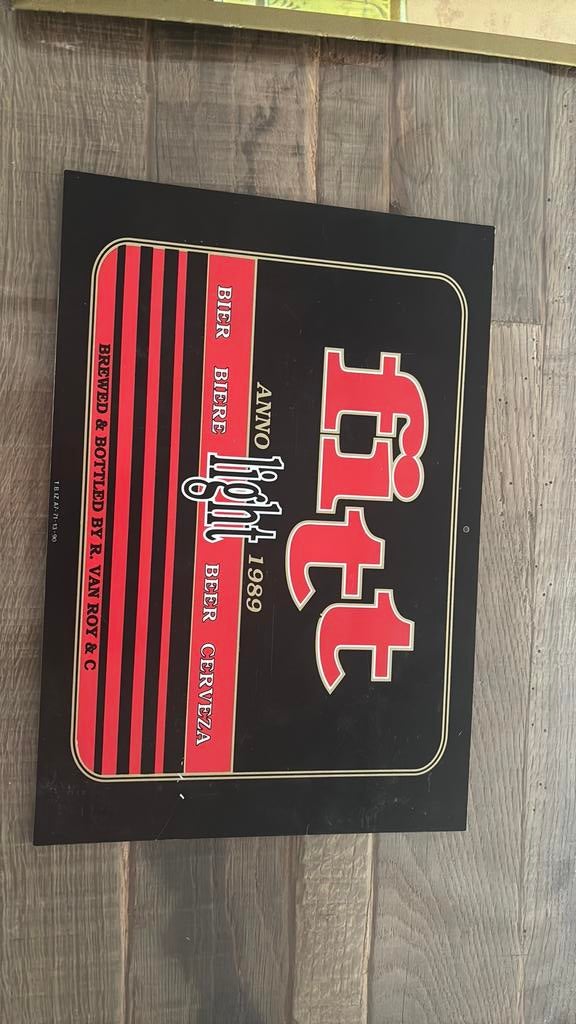 Bordje Fitt Van Roy Wieze, Verzamelen, Biermerken, Ophalen, Zo goed als nieuw