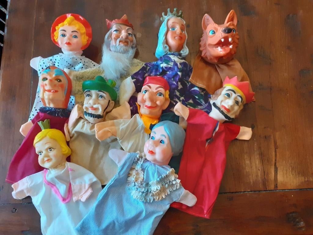 Retro handpoppen poppenkastpoppen ( B ), Enlèvement ou Envoi