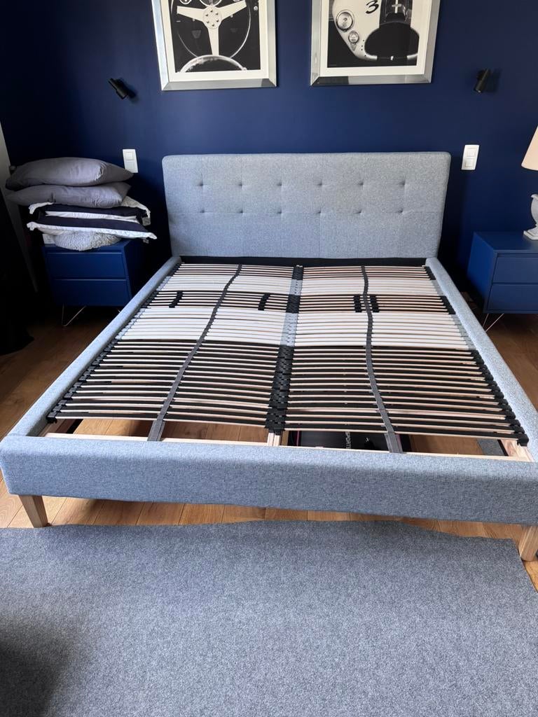 2 sommiers a lattes 80x200cm reglables, Enlèvement, Comme neuf, Gris