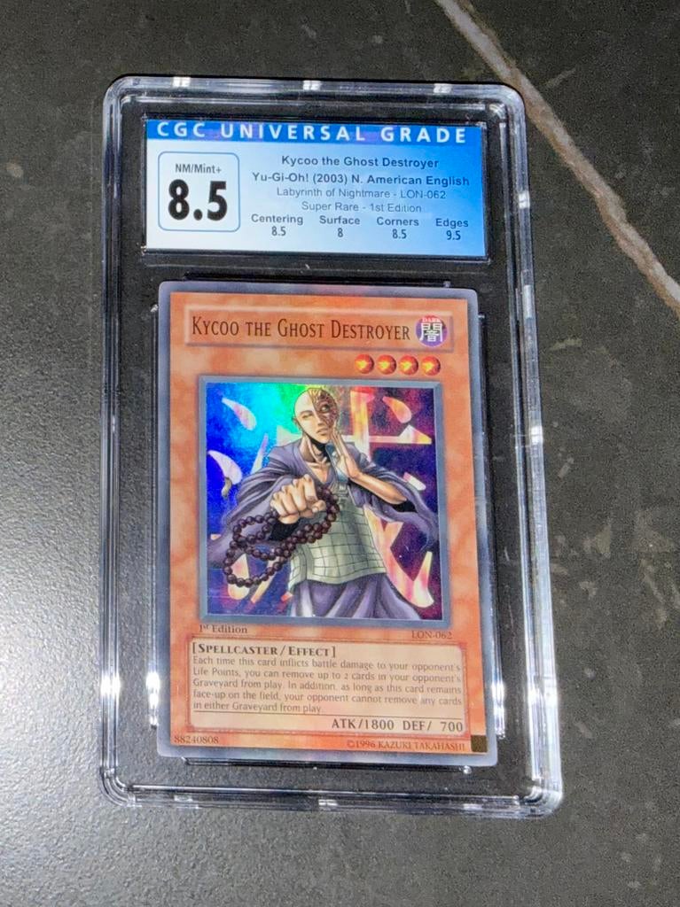 Kycoo the Ghost Destroyer Yu-Gi-Oh! CGC 8.5 Super Rare, Ophalen of Verzenden, Zo goed als nieuw