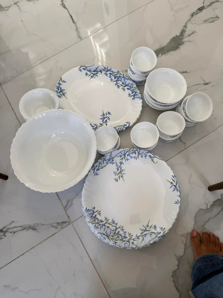 Elegant Luminarc servies te koop, Antiek en Kunst, Antiek | Servies compleet, Ophalen