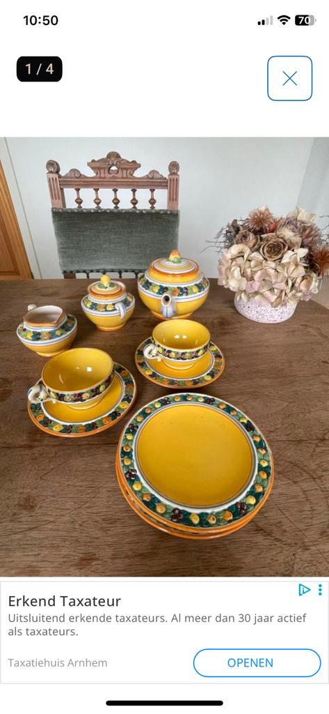 Vintage Italiaans Thee servies Keramiek, Ophalen